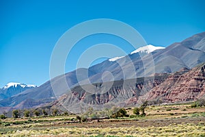 Nature and mountains of the Andes in South America