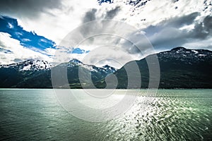 Nature and mountains around skagway alaska