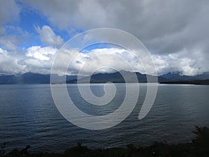 Nature in Patagonia, carretera austral, Chile. Andes mountains. Puyuhuapi