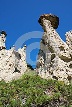 Nature phenomenon and nature miracle Stone Mushrooms rocks in Al