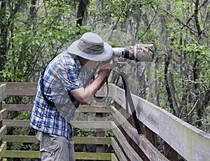 Nature Photographer In Action