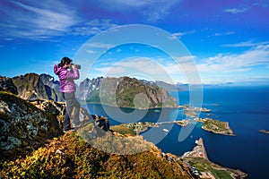 Nature photographer Norway Lofoten archipelago.