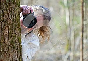 Nature photographer shooting you