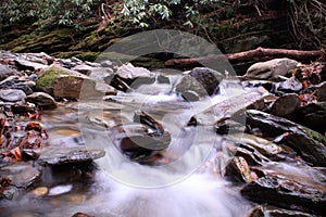 Nature Photography of Slow Shutter Speed Riverscape or Waterscape in the Smokies Mountains photo