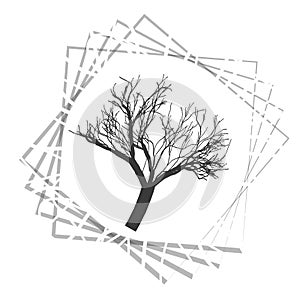 Nature and plant concept represented by dry tree icon. isolated and flat illustration vector eps10 dead trees silhouette