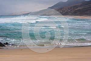 Nature poster. Beach and ocean