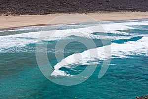 Nature poster. Beach and ocean