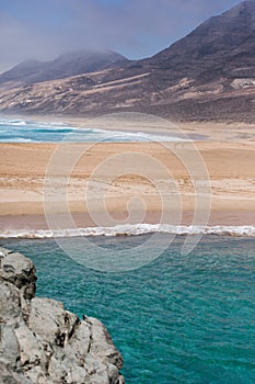 Nature poster. Beach and ocean