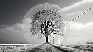 nature power line tree