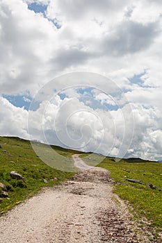 Nature of Predazzo mountains in Italy