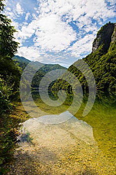 Nature of Predazzo mountains in Italy