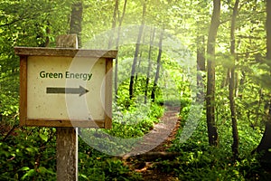 Nature and Renewable Energy. Green energy concept photo