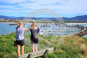 Nature reserve, marina and women, Coffs Harbour