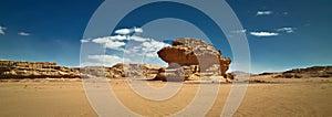 Nature and rocks of Wadi Rum or Valley of the Moonn, desert, Jordan.