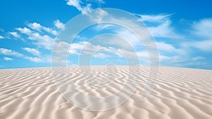 Nature's Canvas, Low Angle Sandy Dunes and Clear Blue Skies