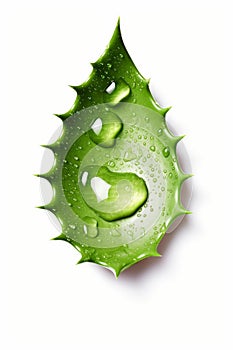 Nature\'s Healing Touch: A Drop of Aloe Vera Gel with Sliced Aloe Vera (AI Generated)