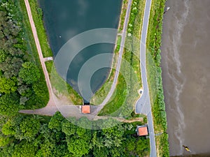 Nature's Intersection: Confluence of River and Pathway