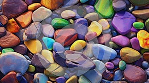 Nature\'s Palette: Vibrant Medley of Multicolored Stones