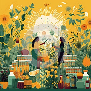 Nature's Pharmacy: A Visual Manifestation of Herbal Cures