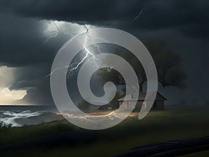 Nature\'s Power Unleashed: Captivating Storm Gust Prints Available