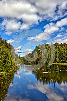 Nature`s show and tell on a bright afternoon at the lake - Thunder Bay, Ontario, Canada