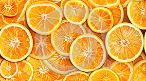 nature's symmetry with a seamless pattern of orange slices forming an eye-catching background. SEAMLESS PATTERN