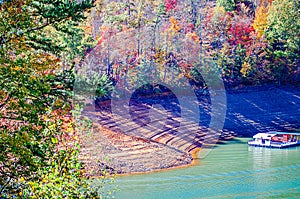 Nature scenes arounf lake fontana in great smoky mountains photo