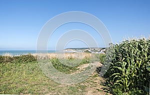 Nature scenics in Quiberville, Normandy region in northern France