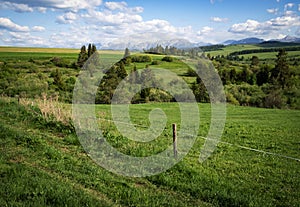 Mountain scenery with meadows