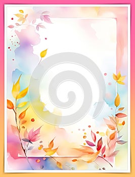 Nature and seasons theme for invitation, greeting card and celebration message. space for text.