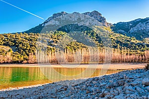 Nature of the sierra de tramontana, Gorg Blau Lake, mallorca, spain