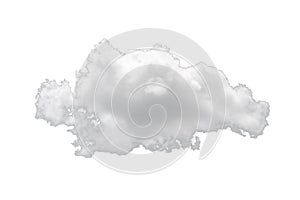 Nature single white cloud isolated on white background.