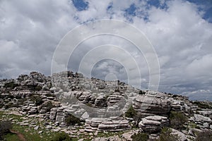 Nature Spot torcal of Antequera in the province of Malaga, Andaluci