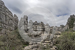 Nature Spot torcal of Antequera in the province of Malaga, Andaluci
