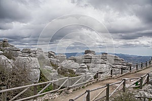 Nature Spot torcal of Antequera in the province of Malaga, Andaluci photo