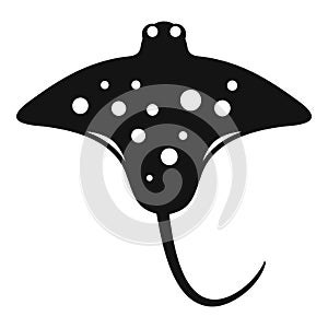 Nature stingray icon simple vector. Animal marine