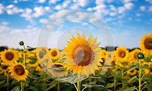 nature sunflower field scenery