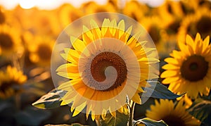 nature sunflower field scenery