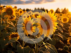 nature sunflower field scenery