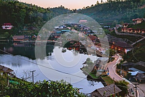 Nature tourism on the mountain; Chinese village. at Ban Rak Thai village Mae Hong Son in Thailand, Travel relax