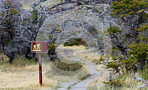 Nature trail sign