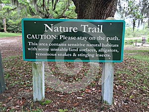 Nature trail Sign