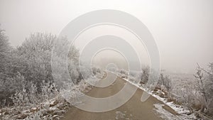 Nature covered in snow during winter. Slovakia