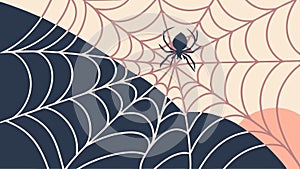 Spider web design, spiderweb art, web design, arachnid web, web pattern vector design Generative AI photo