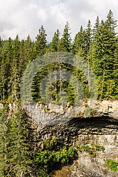 nature view from Brandywine Falls provincial park near Whistler British Columbia Canada