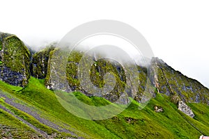 Nature view with snowy peaks in Annapurna Conservation Area, Nepal