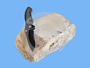 Nature whetstone knife or knife sharpening.