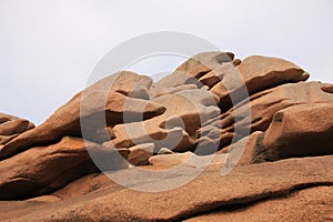 Natures art. Granite rock formations in Brittany