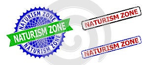 NATURISM ZONE Rosette and Rectangle Bicolor Seals with Scratched Textures photo