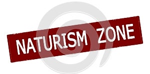 Stamp with text Naturism zone photo